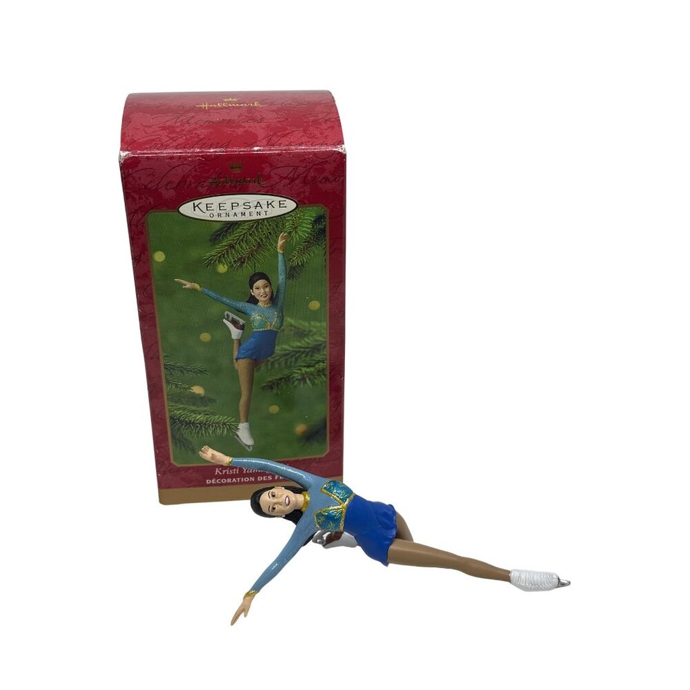 VTG Hallmark Keepsake Kristi Yamaguchi Ice Skating Ornament Christmas Decoration